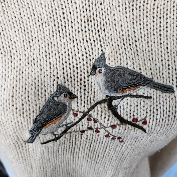 Woolrich Blue Jay Festive Cream Wool Blend Sweater - Picture 3 of 9